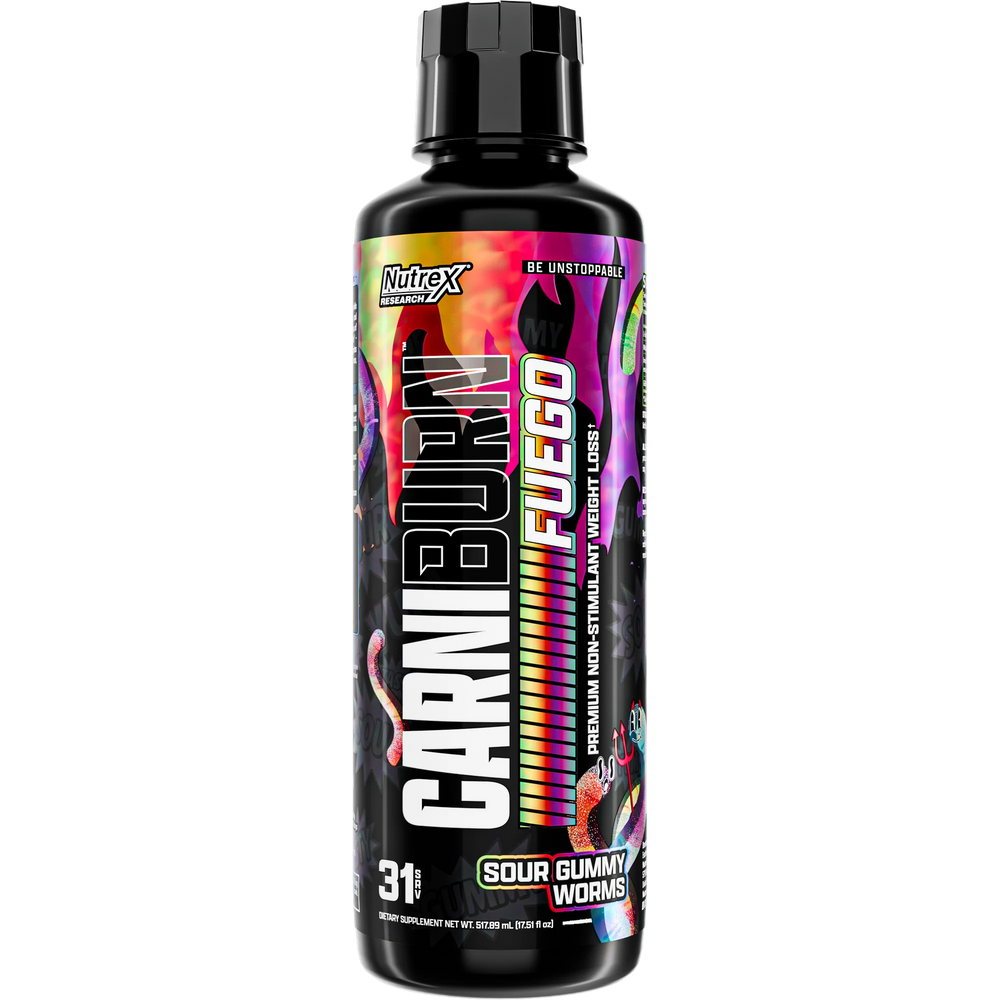 Carniburn Sour Gummy Worms de Nutrex