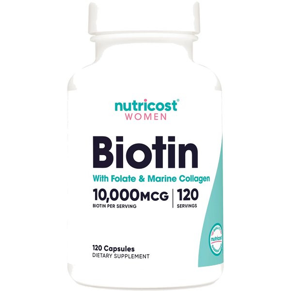 Biotin Women Folate And Marine Collagen 120 Capsules de Nutricost