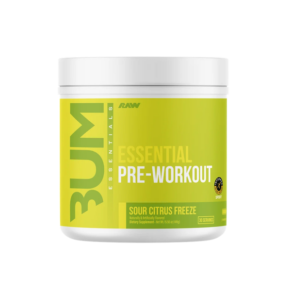 CBUM Essential Pre-Workout Sour Citrus Freeze de Raw Nutrition