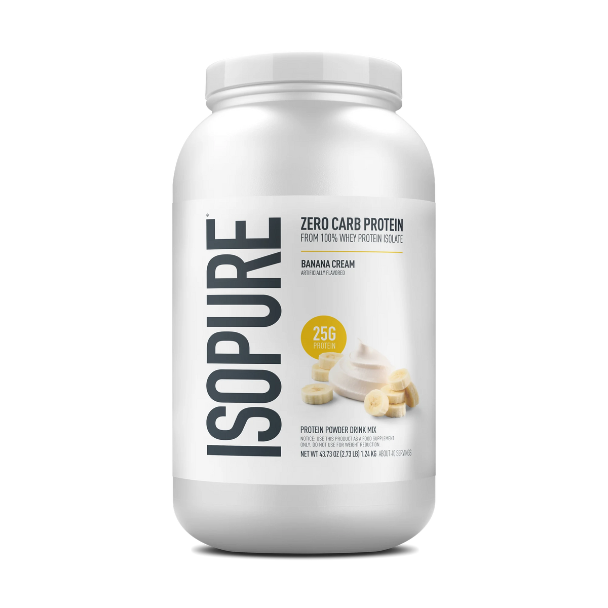 Zero Carb Protein 3 LB Banana Cream de Isopure